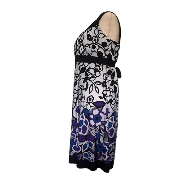 Enfocus Studio Midi Dress Sz 14 Tie Back Garden Party Work Floral Scoop Cocktail - Picture 2 of 10